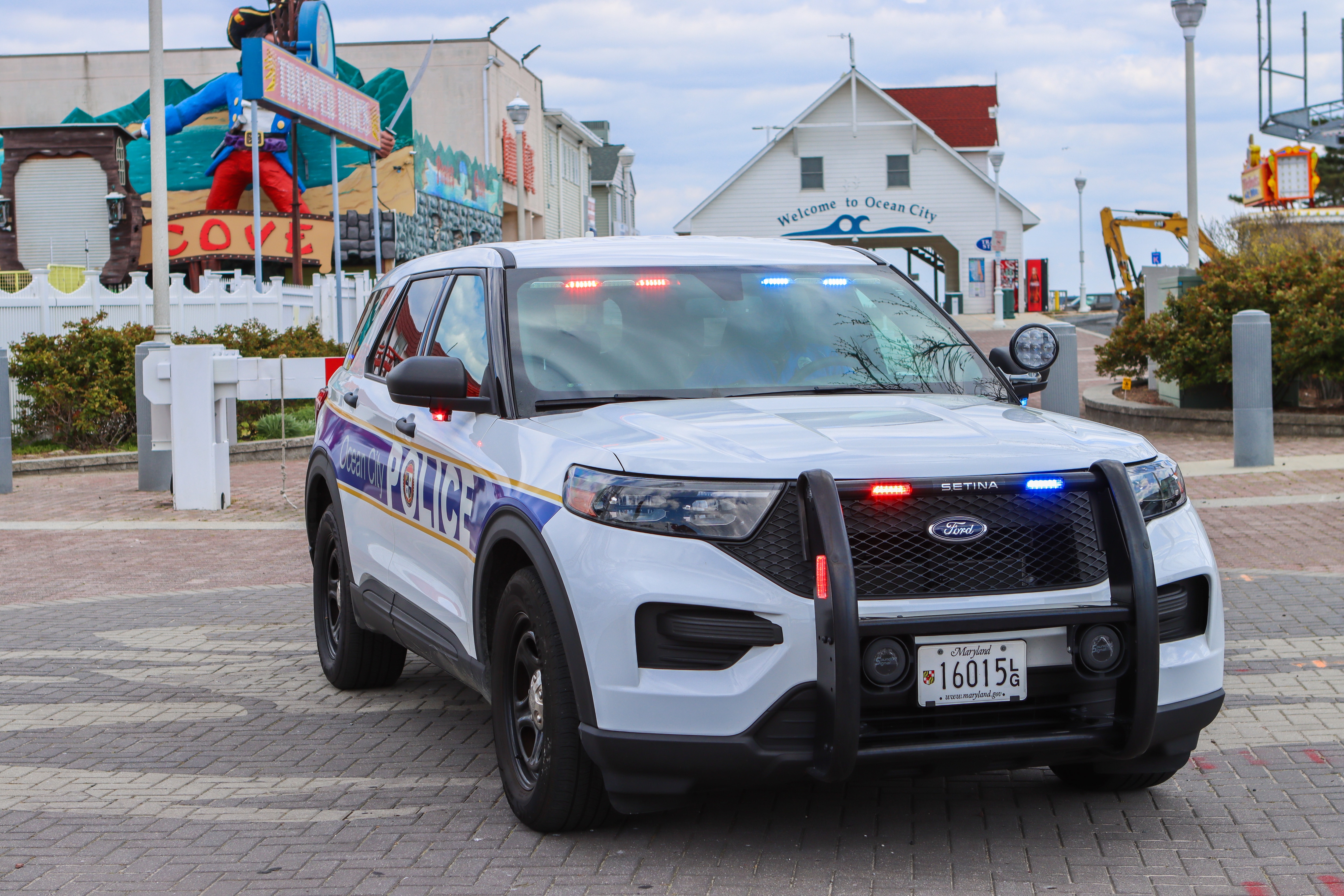 Cooper Vann Choney, 19, of Pasadena, was charged with trespassing, interfering with a police animal and resisting arrest after allegedly fleeing from police in Ocean City.