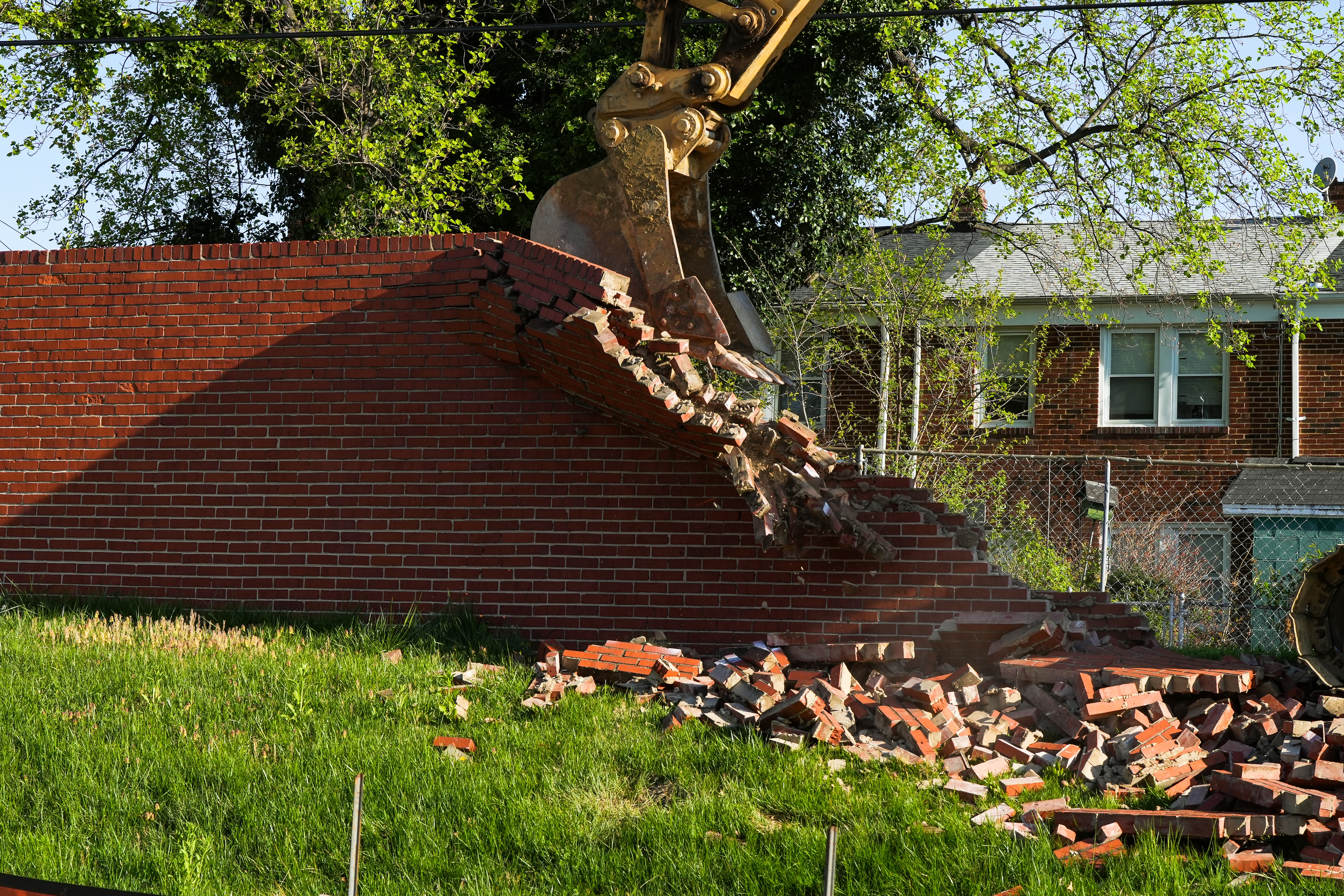 Decades ago, a wall built to seperate black students from it's white community was torn down at Morgan State University, on April 11, 2023. .