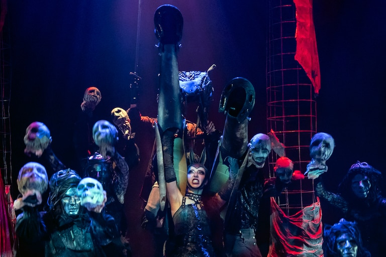 There’s more to the story of Headless Horseman, played by Philip Fletcher, and his horse, played by Maryam Najafzada, the production from Synetic Theater argues.