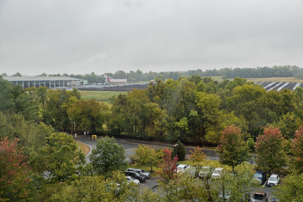 A large field next to the facility building is used to create compostable material from the yard waste that is collected at the facility, Wednesday September 17th