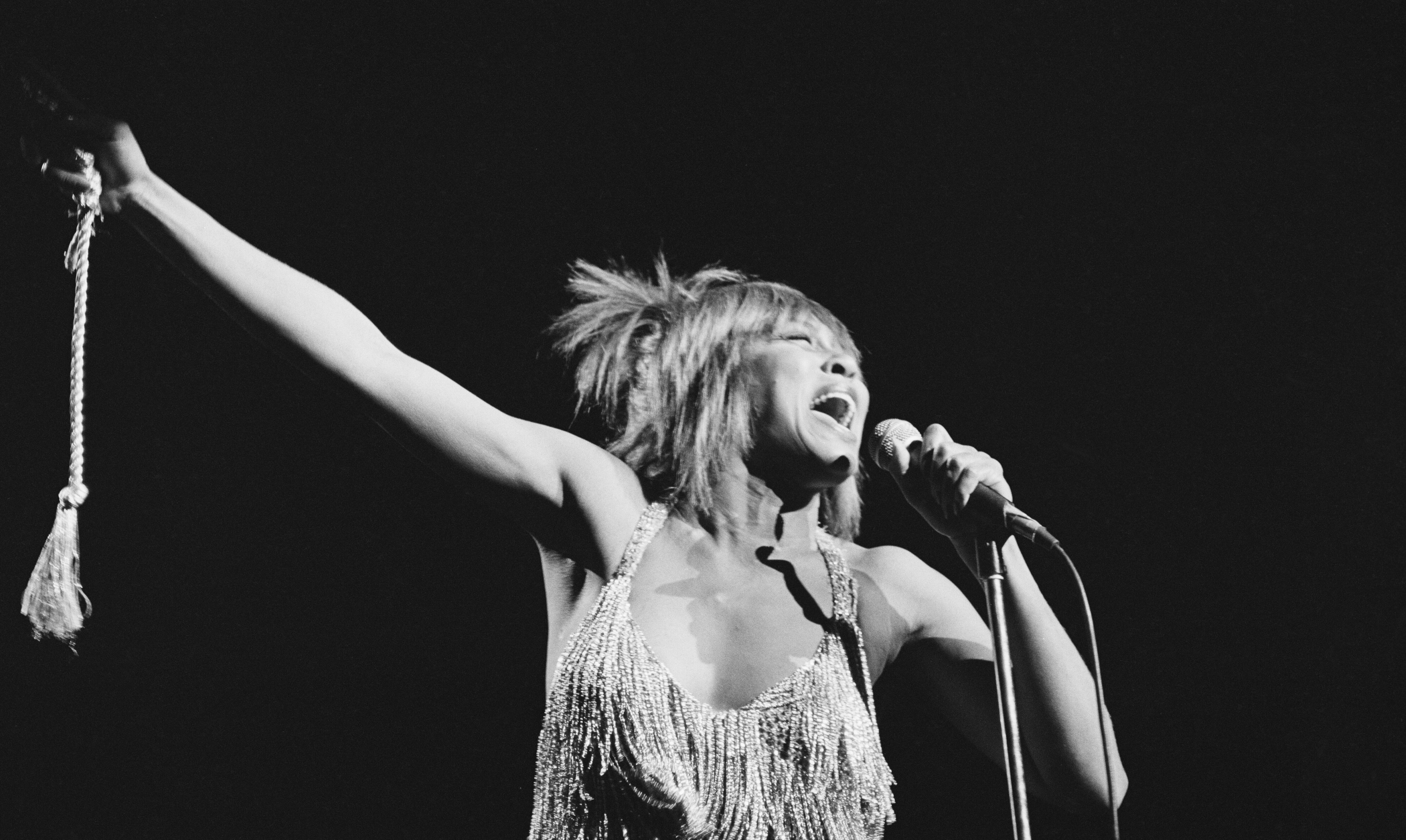 LONDON - 1st APRIL: Tina Turner performs live on stage at Hammersmith Odeon in London in April 1982.