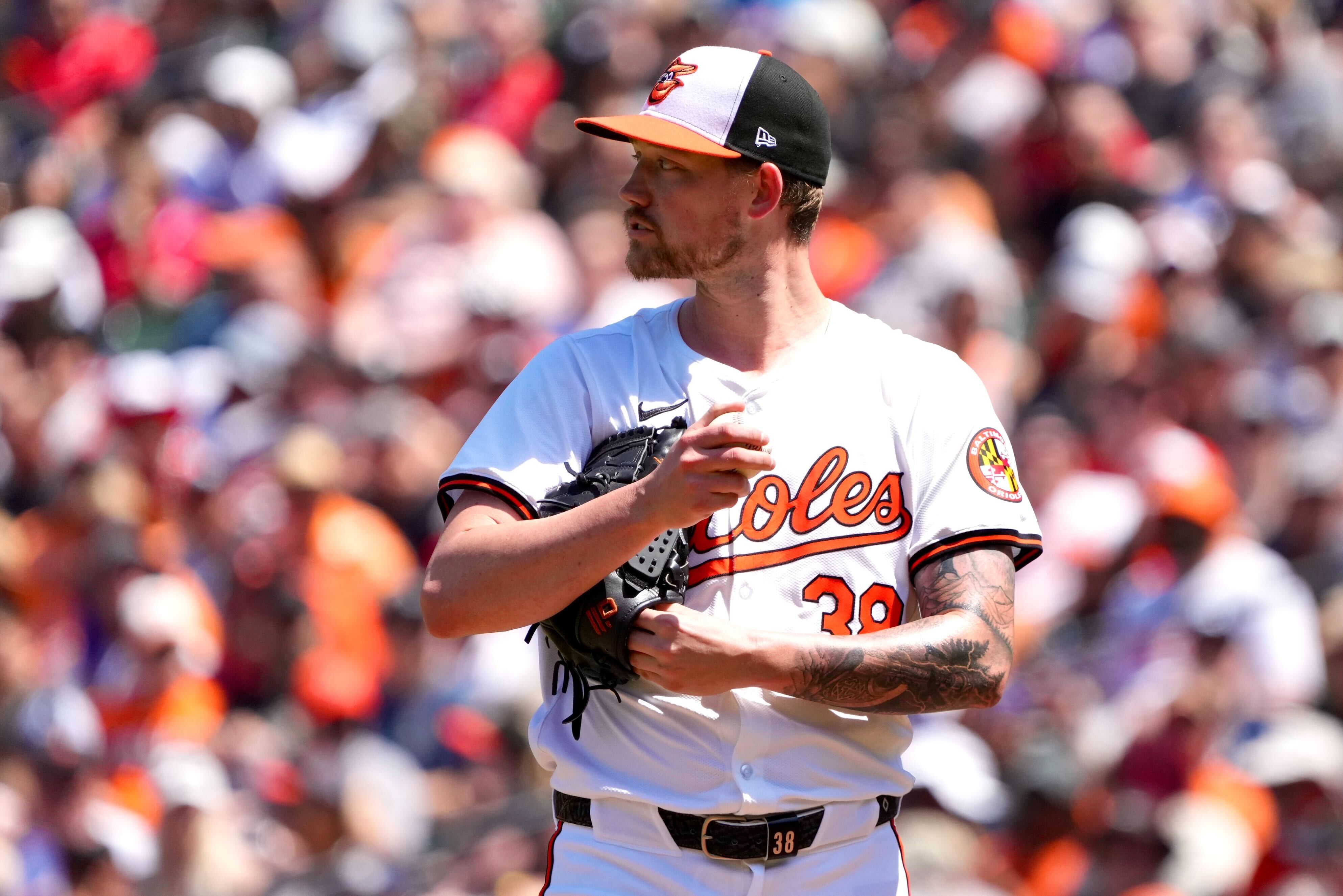 Kyle Bradish makes his season debut after missing the start of the season due to injury and rehab starts in AAA during a game against the New York Yankees on Thursday.