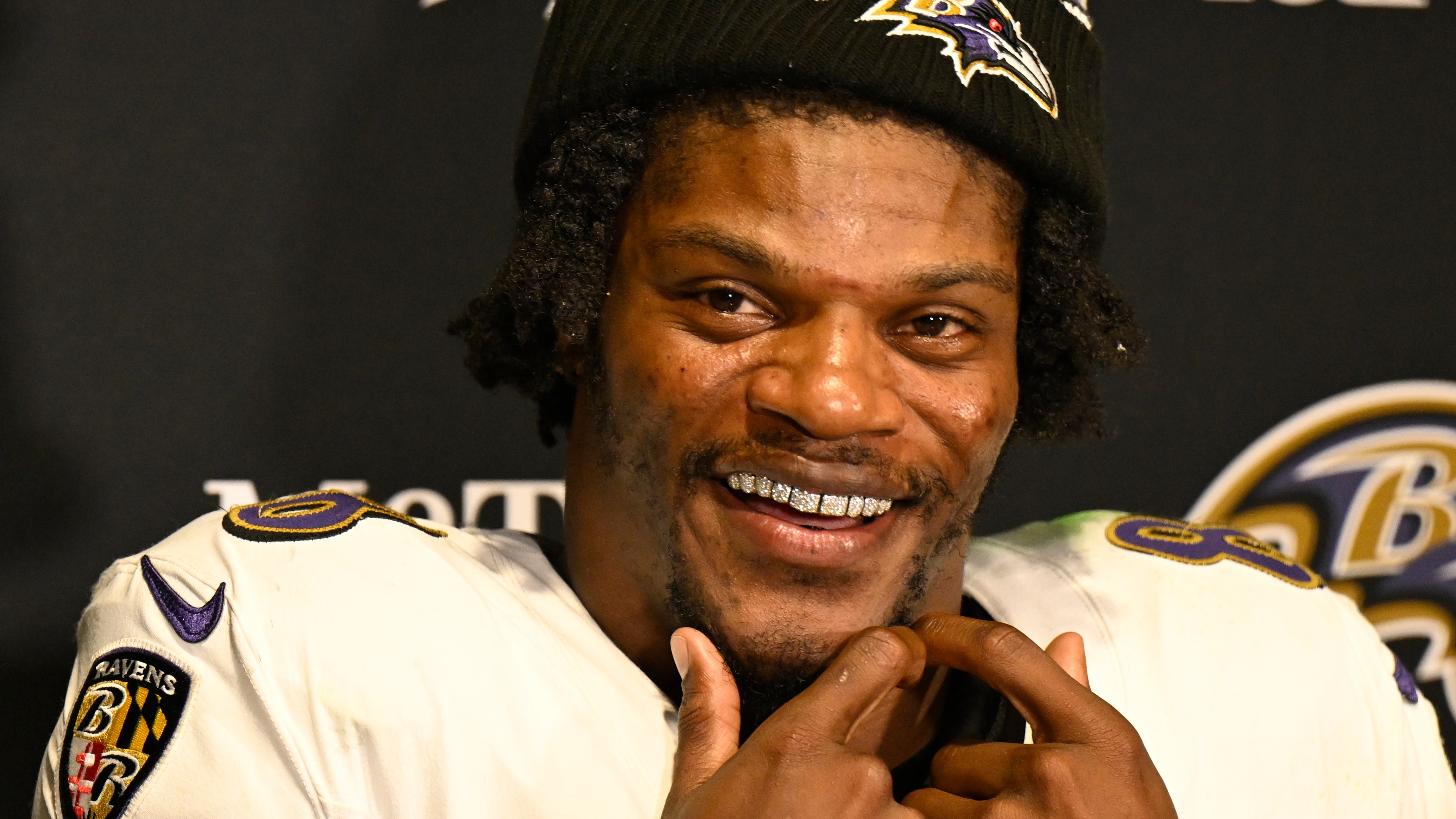 Baltimore Ravens quarterback Lamar Jackson after an NFL football game against the Tampa Bay Buccaneers Tuesday, Oct. 22, 2024, in Tampa, Fla. (AP Photo/Jason Behnken)