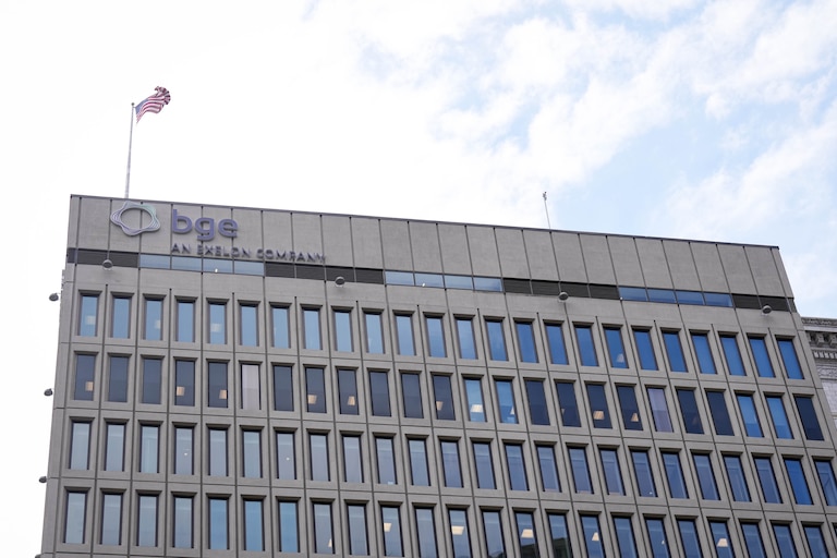 The exterior of Baltimore Gas & Electric’s downtown headquarters in Baltimore, Md. on Tuesday, April 15, 2025.