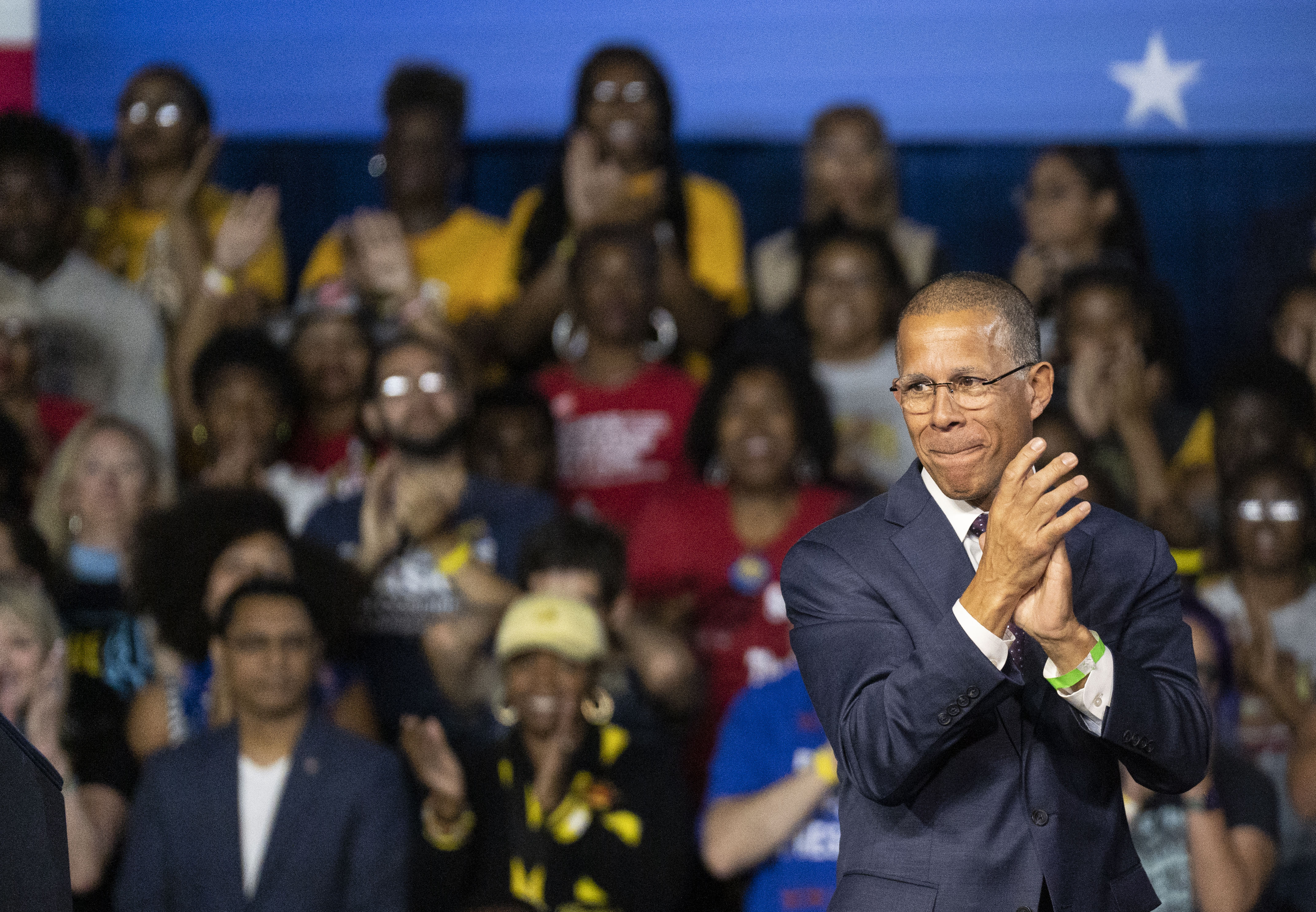 Anthony Brown candidate for Maryland attorney general speaks at a campaign event in support of gubernatorial candidate Wes Moore at Bowie State University, in Bowie, MD. November 7, 2022.