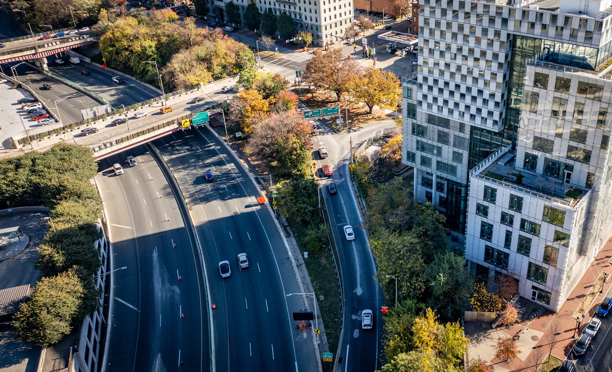 Interstate 83 is a principal artery connecting Baltimore to the suburbs in the north.