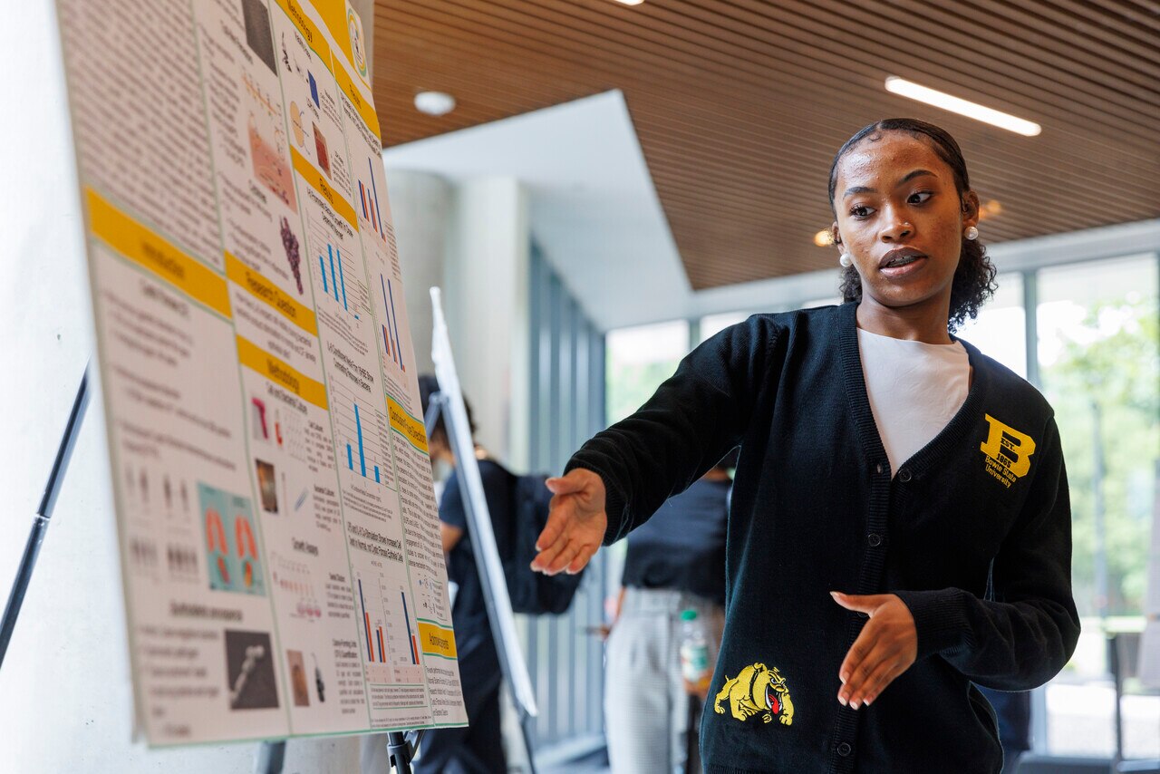 Biomedical Research Symposium, Friday, July 26, 2024. The symposium highlighted the work of students working on biomedical research projects alongside Dr. Devyn Gillette, Dr. Jaqueline Smith and Dr. Stephanie Battle.
