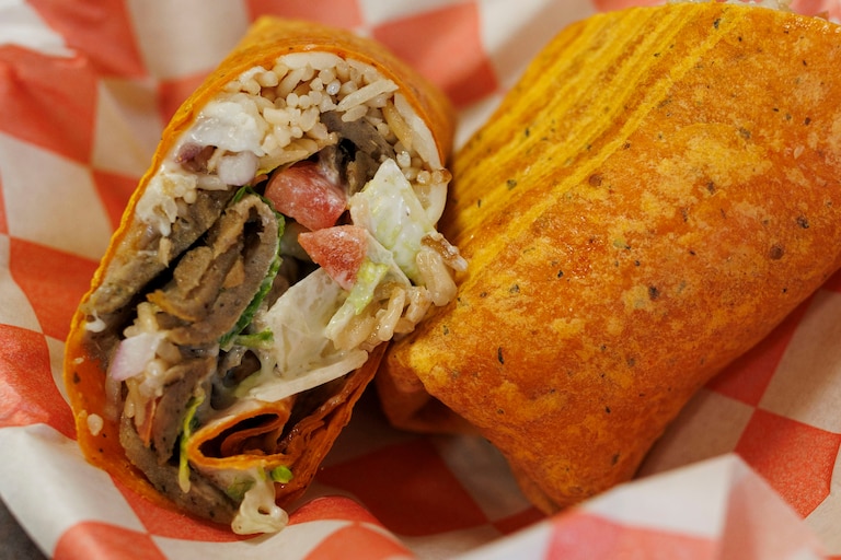 Wednesday, Feb. 4, 2026, in Clarksburg, MD— A Gyro Kurrito, one of the menu items at the at K2 Cafe new expansion location.
