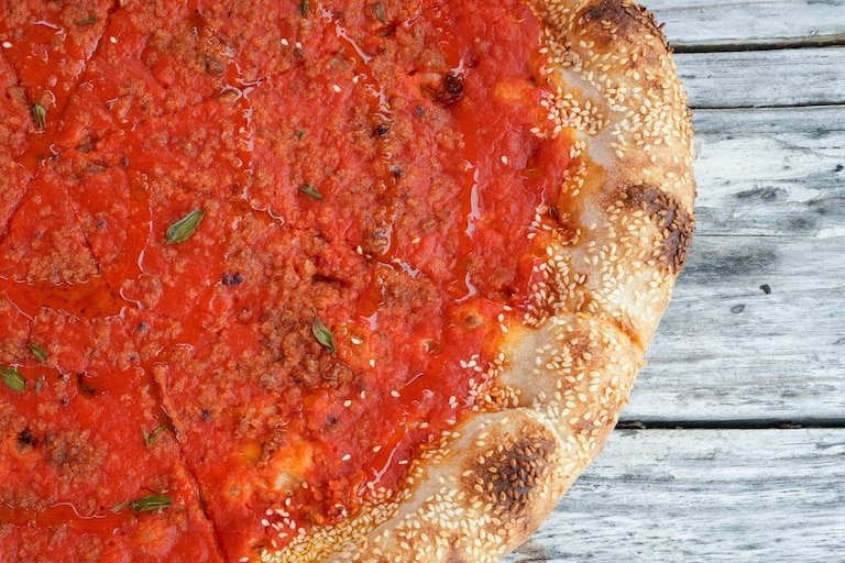 The whole marinara pie at Doppio Pasticceria in the Remington neighborhood of Baltimore, Md. on Tuesday, May 27, 2025.