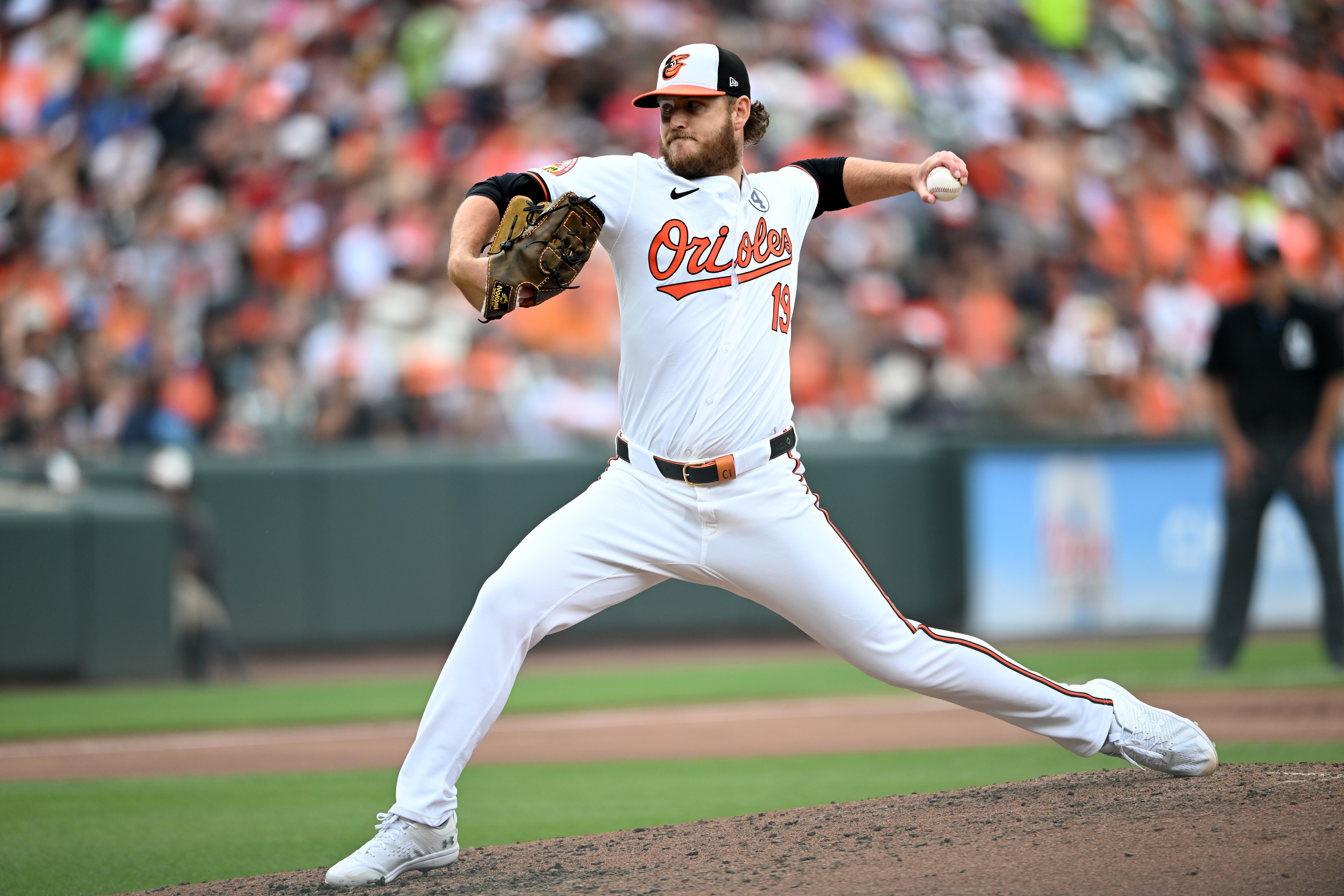 Cole Irvin pitches in the fourth inning against the Tampa Bay Rays at Oriole Park at Camden Yards.