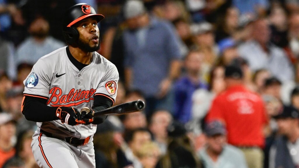 BOSTON, MASSACHUSETTS - SEPTEMBER 10: Cedric Mullins #31 of the Baltimore Orioles looks on after hitting a two-run home run and second of the game during the third inning against the Boston Red Sox at Fenway Park on September 10, 2024 in Boston, Massachusetts. (Photo by Jaiden Tripi/Getty Images)