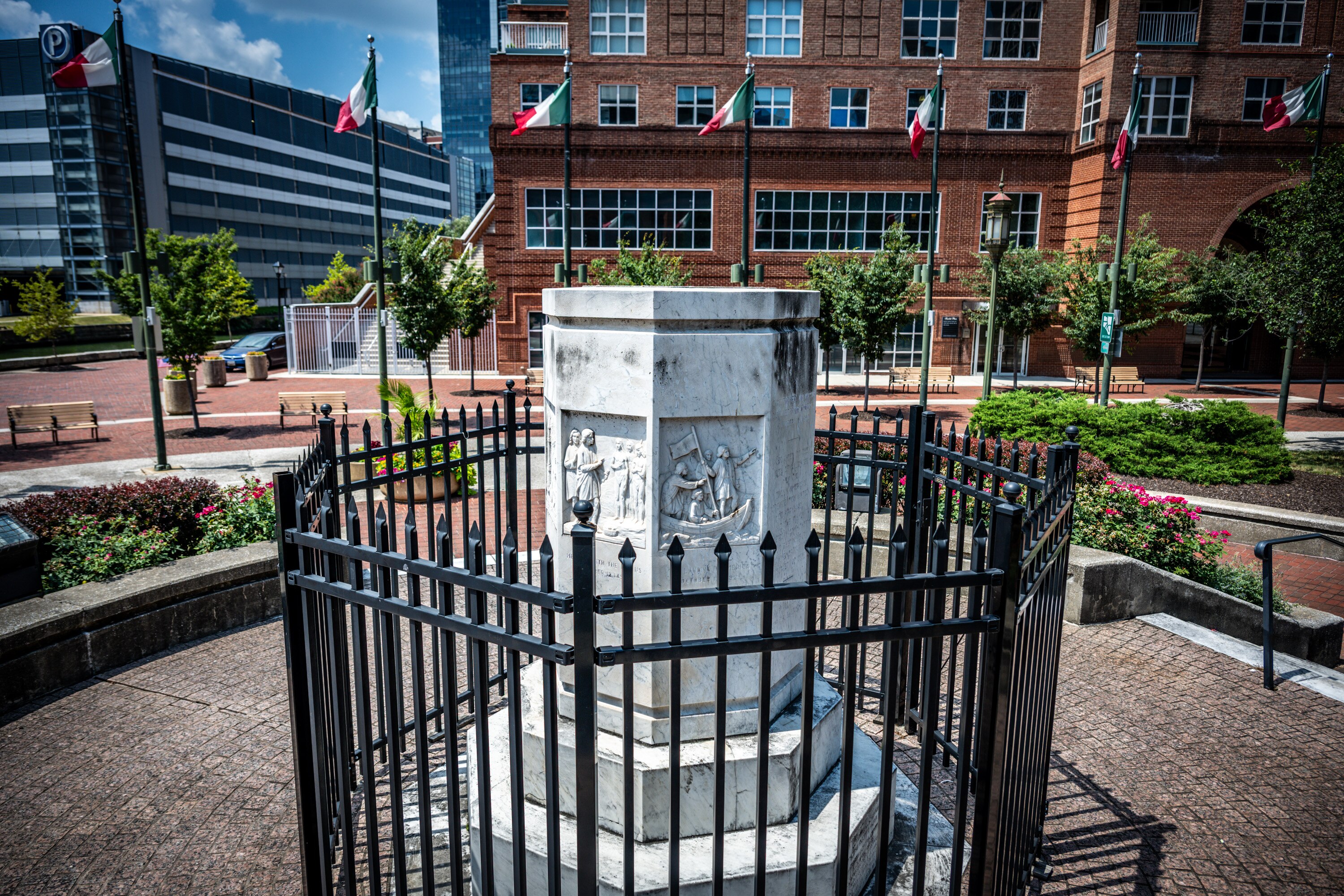 The Columbus pedestal that has been empty for six years may soon have a new statue. 