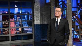 The Late Show with Stephen Colbert during Wednesday’s May 20, 2026 show. Photo: Scott Kowalchyk ©2026 CBS Broadcasting Inc. All Rights Reserved.
