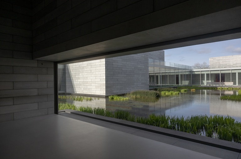 Simone Leigh's "Last Garment" on display at the Water Court at the Glenstone Museum in Potomac.