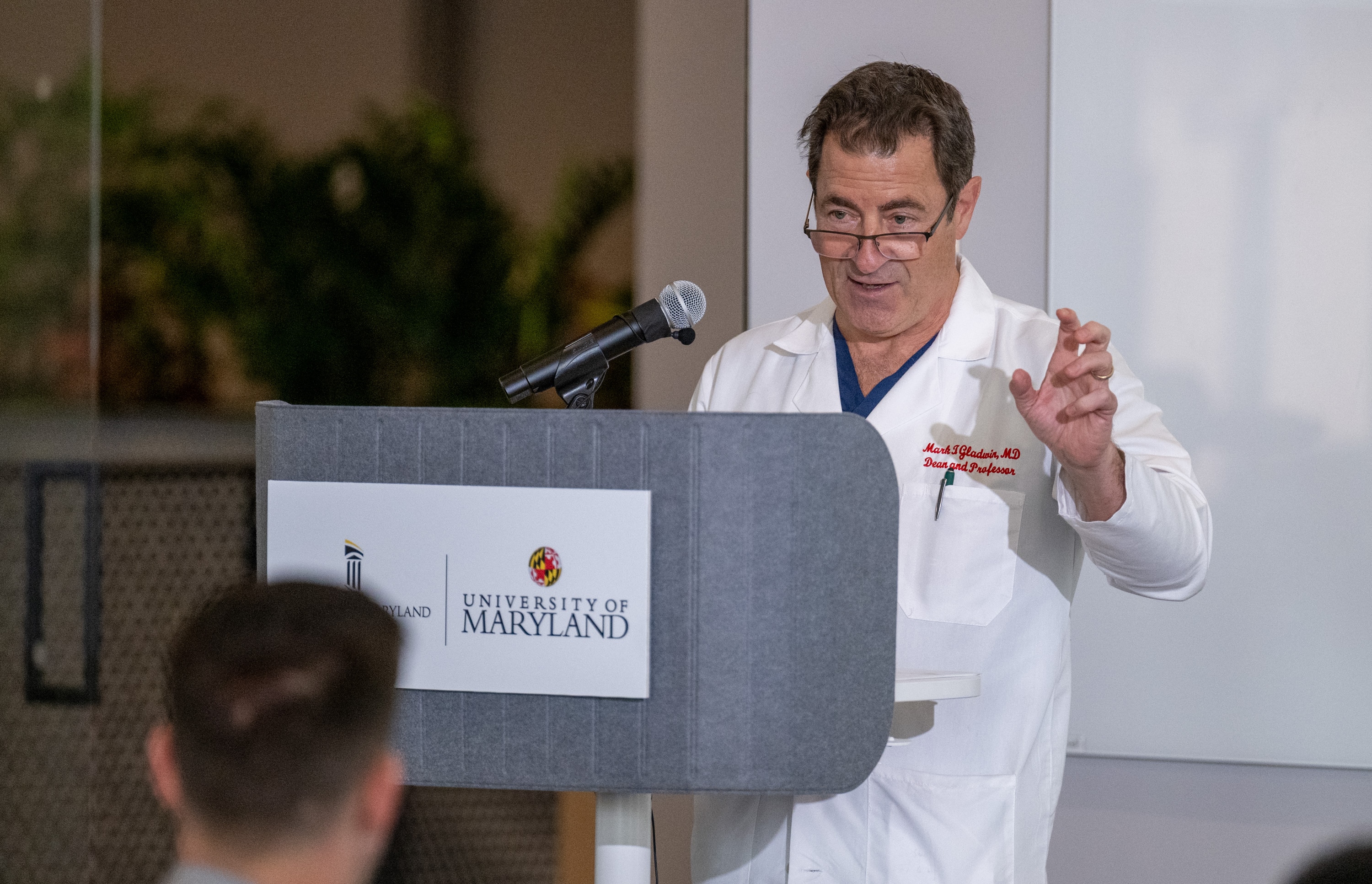 Dr. Mark T. Gladwin, pictured here at the UMB’s BioPark in Baltimore in January, is the dean of the University of Maryland School of Medicine who said this week that federal funding cuts threatens work at the university to treat and cure maladies. 