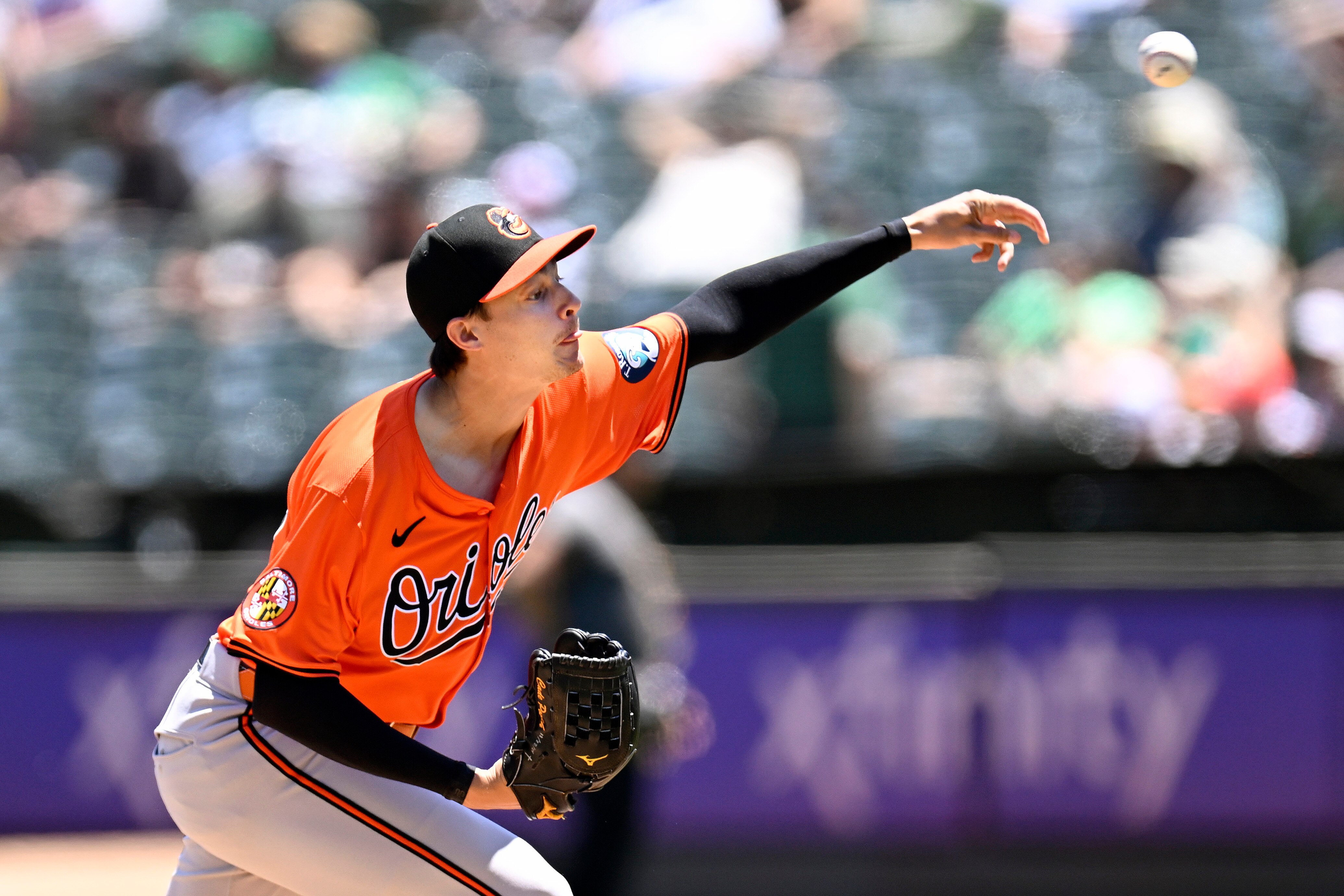 Orioles starter Cade Povich allowed eight runs and recorded only three outs Saturday in Oakland.