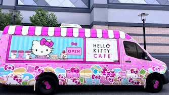 The Hello Kitty Cafe Truck will stop at Pike & Rose on April 11 and The Avenue at White Marsh on April 18.