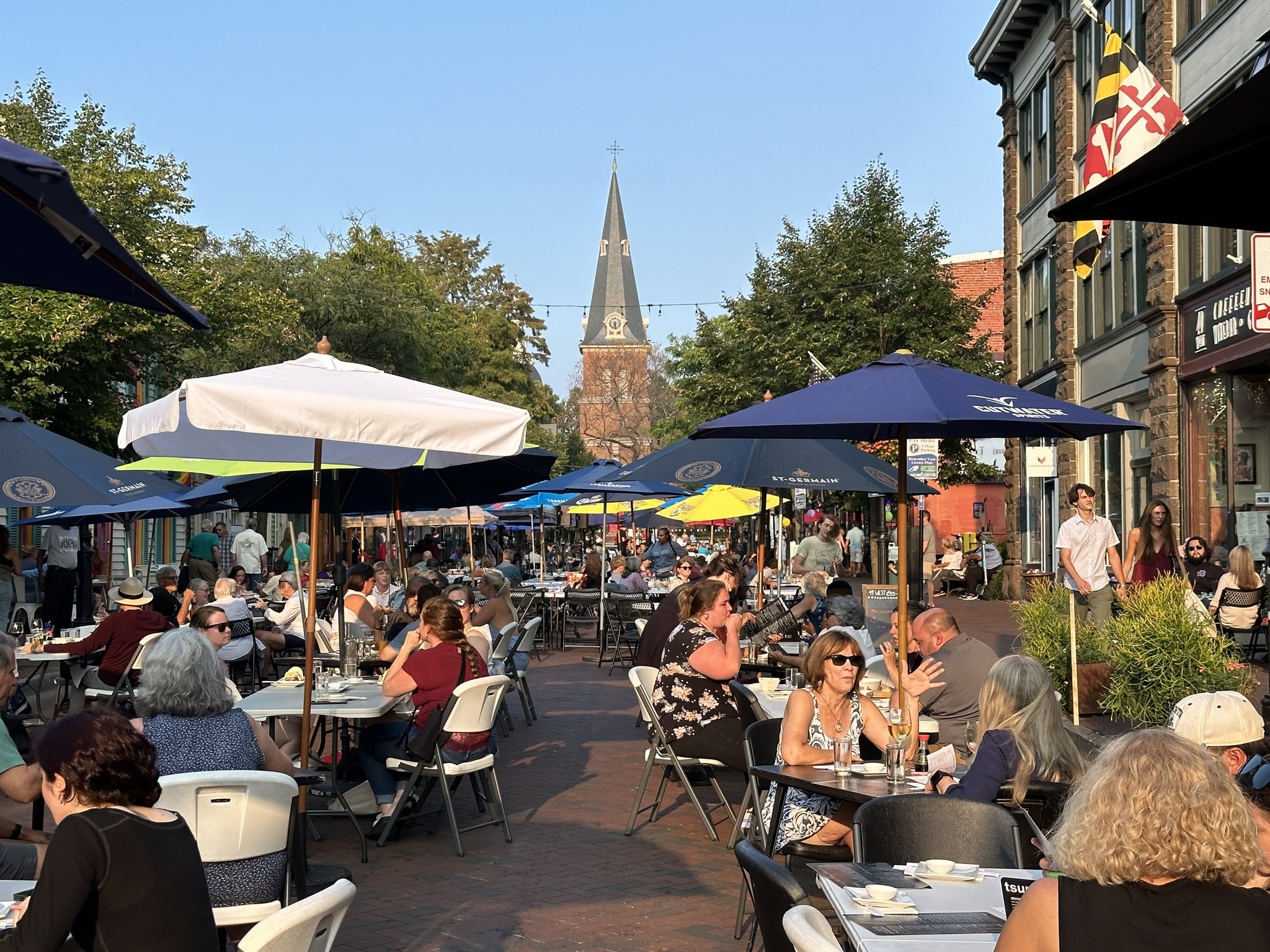 Ten years after it launched, Dining Under the Stars remains a popular Wednesday and Saturday night event in Annapolis.