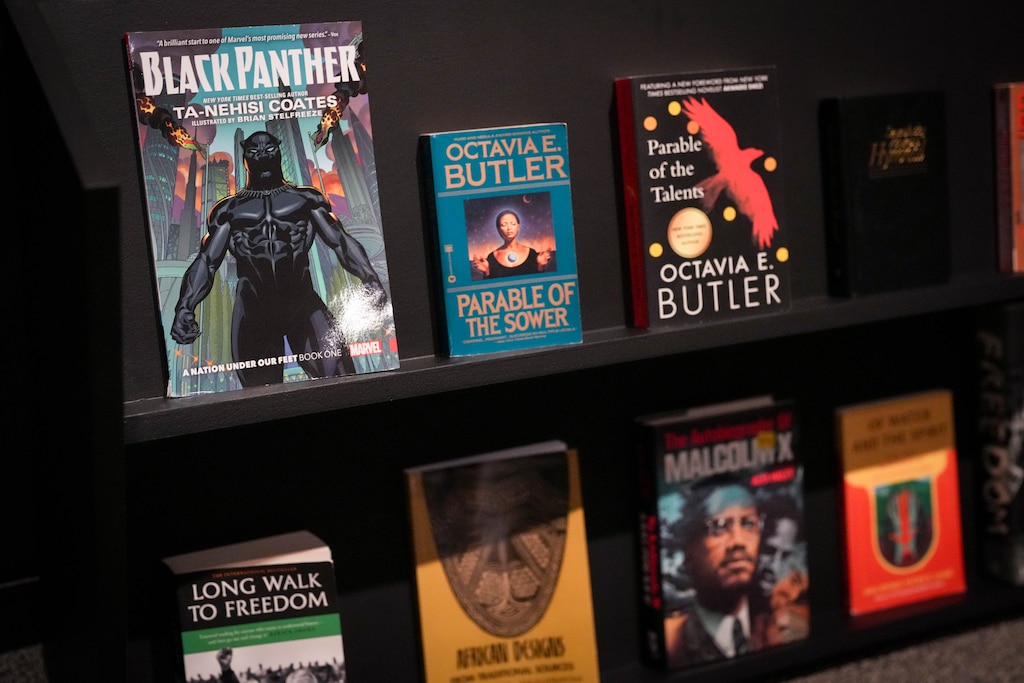 The Ta-Nehisi Coates run of the Black Panther comic series is available for reading during a preview of the “Jewelry of the Afrofuture” exhibit at the Walters Art Museum in Baltimore, Md. on Wednesday, April 15, 2026.