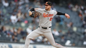 NEW YORK, NEW YORK - SEPTEMBER 25: Trevor Rogers #28 of the Baltimore Orioles pitches against the New York Yankees during their game at Yankee Stadium on September 25, 2026 in New York City. (Photo by Al Bello/Getty Images)