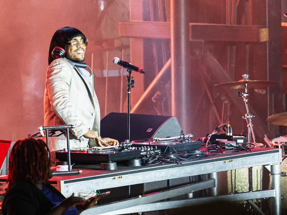 Anderson Paak performs during Artscape in Baltimore, MD on September 22, 2023. (Photo by Craig Hudson for The Baltimore Banner)