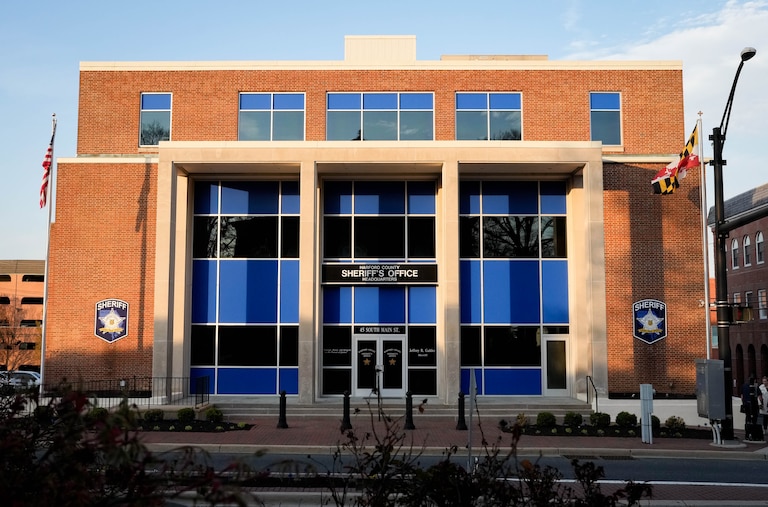Exterior of the Harford County Sheriff’s office in Bel Air, Md. on Monday, April 14, 2025.