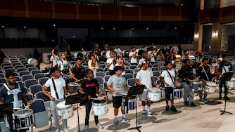 tudents from 12 different Prince George's County Public Schools rehearse on Oct. 20 to prepare for a performance at the Capitol Battle of the Bands, which takes place Oct. 25 at SECU Stadium at the University of Maryland.