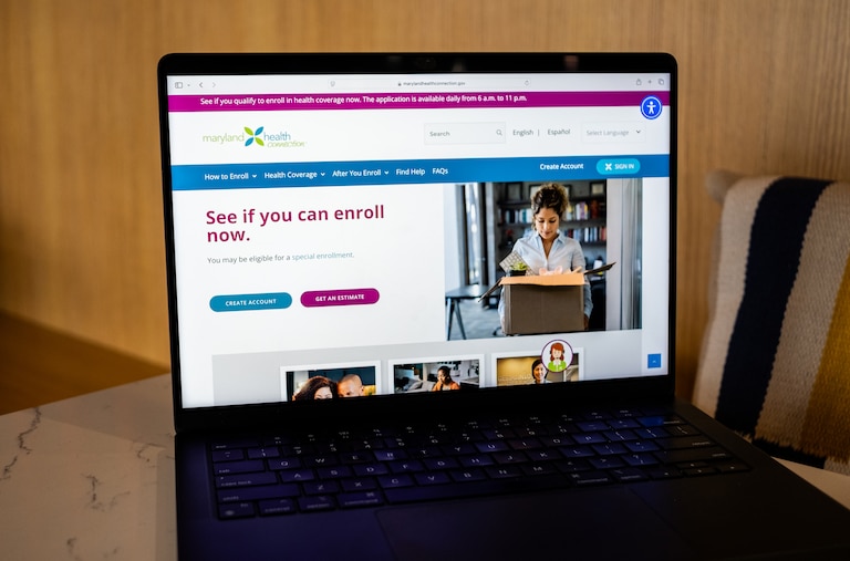 The Maryland Health Connection site, the state's health exchange.