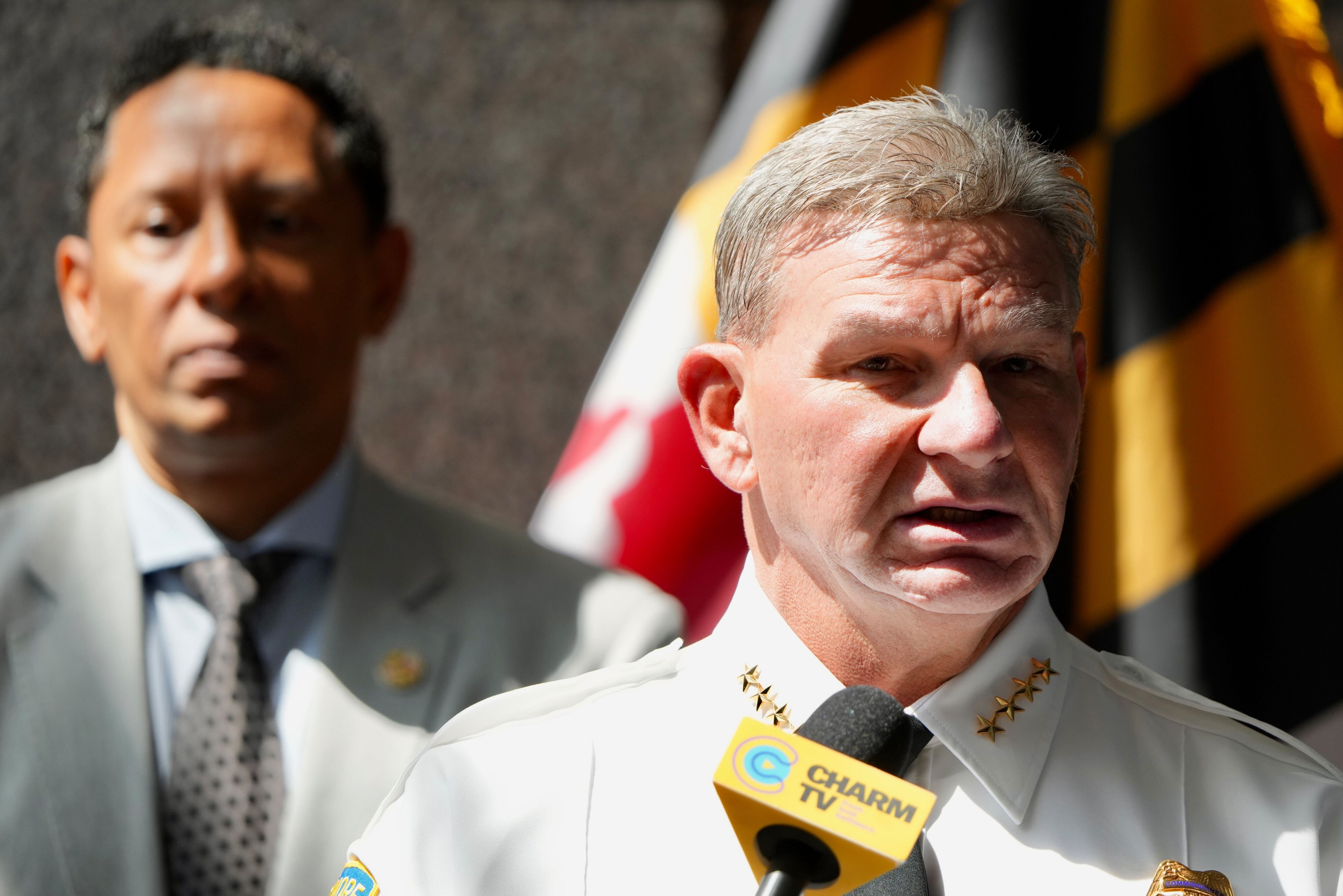 Acting Commissioner Richard Worley speaks at a press conference Thursday to give an update on two new arrests made regarding the Brooklyn Homes fatal shooting in July.