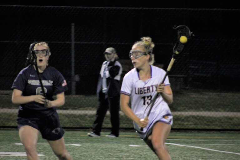 Liberty, with Jenna Evans, continued its pursuit of a third straight Class 1A state girls lacrosse crown. The No. 8 Lions routed Perryville at Bel Air and will play Fallston for the crown this coming week at Stevenson University's Mustang Stadium.