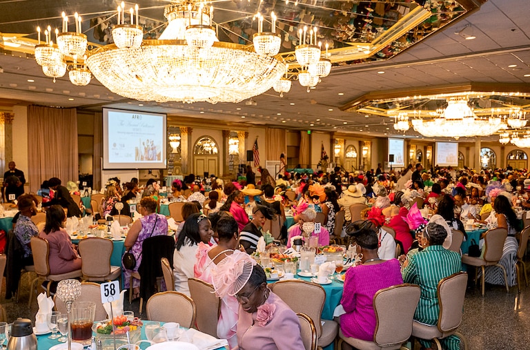 The crowd at a recent AFRO Tea event.