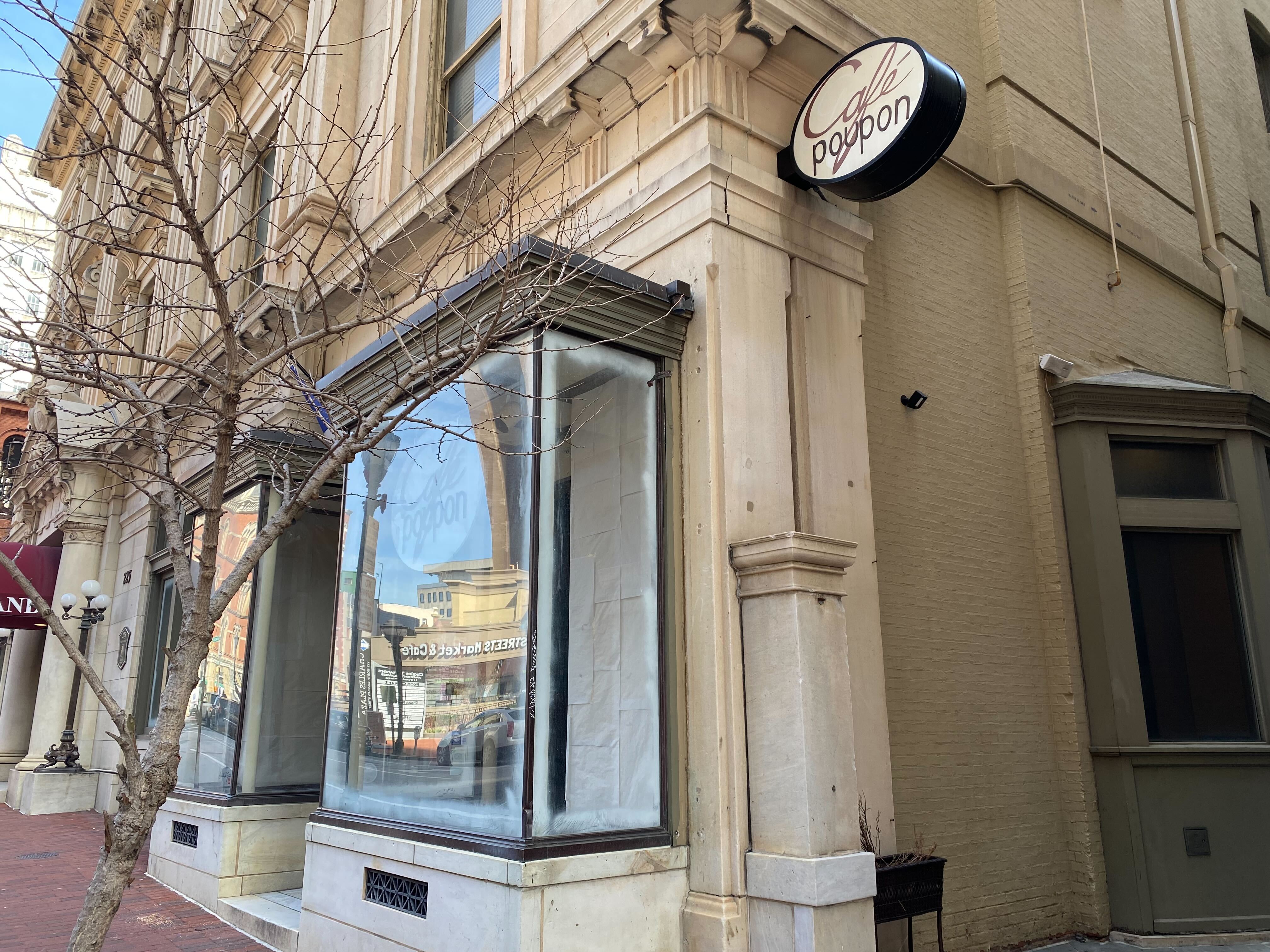 Café Poupon, located at 225 N. Charles St., is now closed.