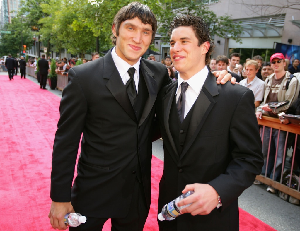 Alexander Ovechkin (L) of the Washington Capitals and Sidney Crosby of the Pittsburgh Penguins arrive to the the NHL TV Awards Show at the Westin Grand on June 22, 2006 in Vancouver, Canada.