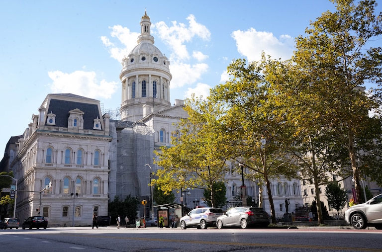 Baltimore City Hall in Baltimore, Md., on Thursday, Sept. 18, 2025.