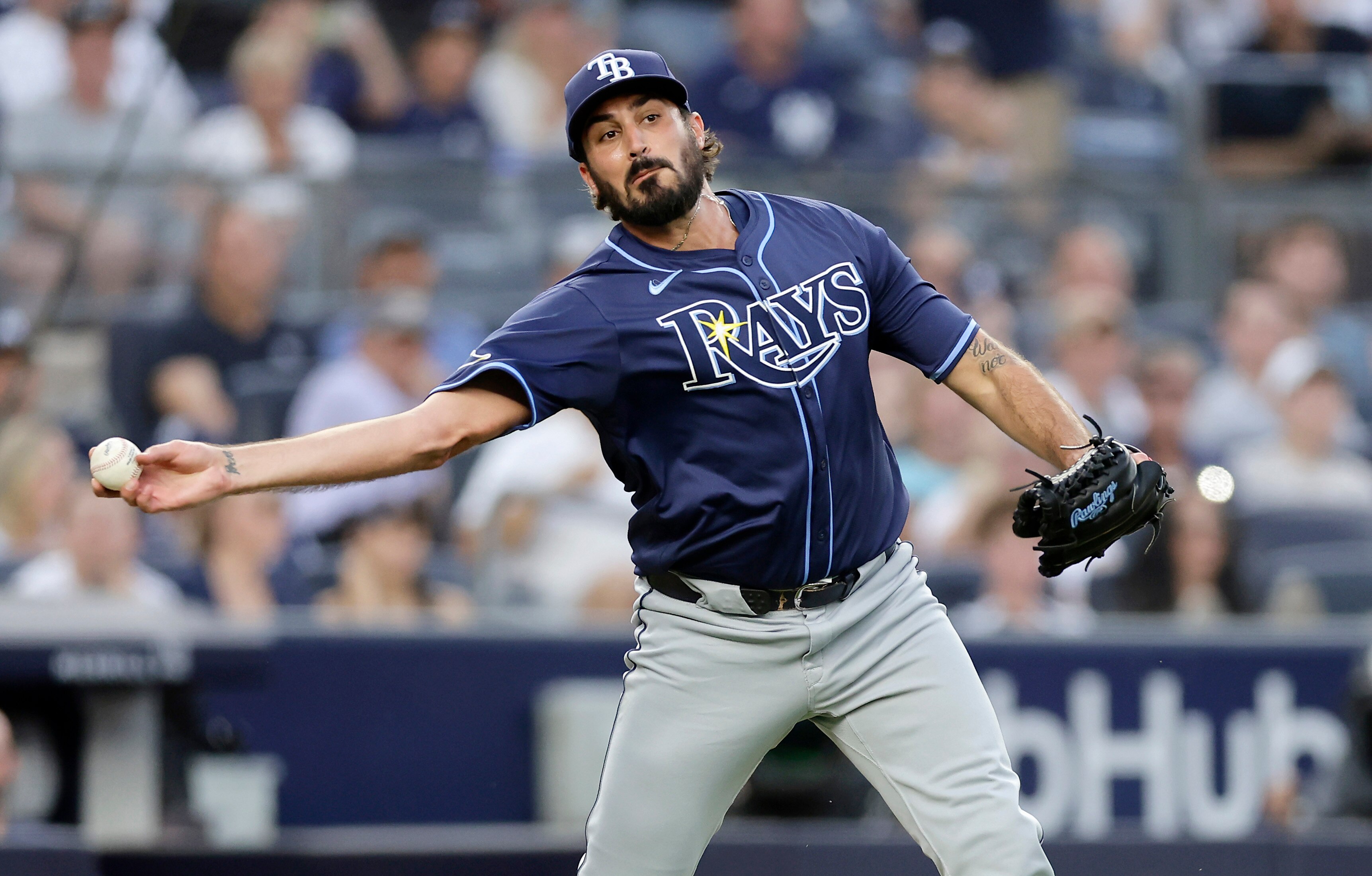 Zach Eflin finished sixth in Cy Young Award voting last year, his first with the Rays, after posting a 3.50 ERA and 1.024 WHIP