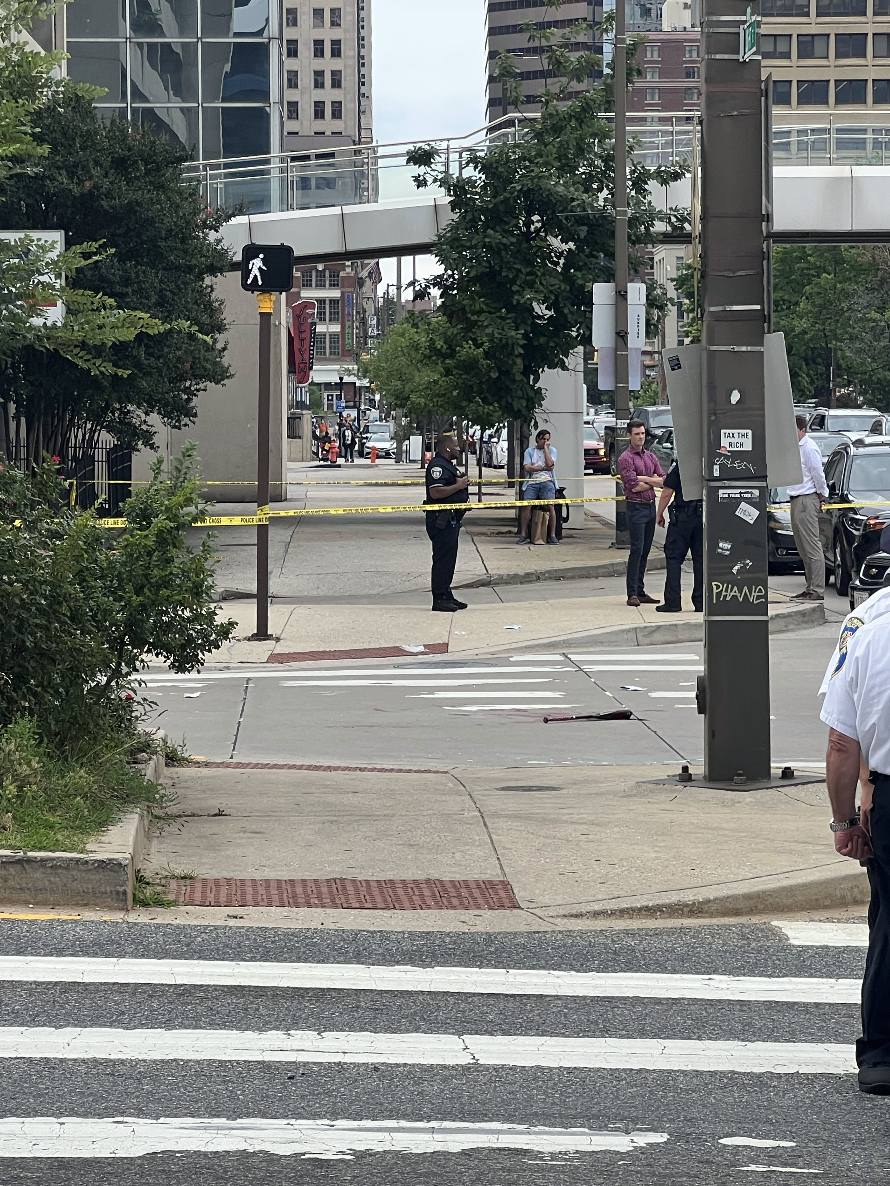 Police respond to Conway and Light Streets for a possible shooting.