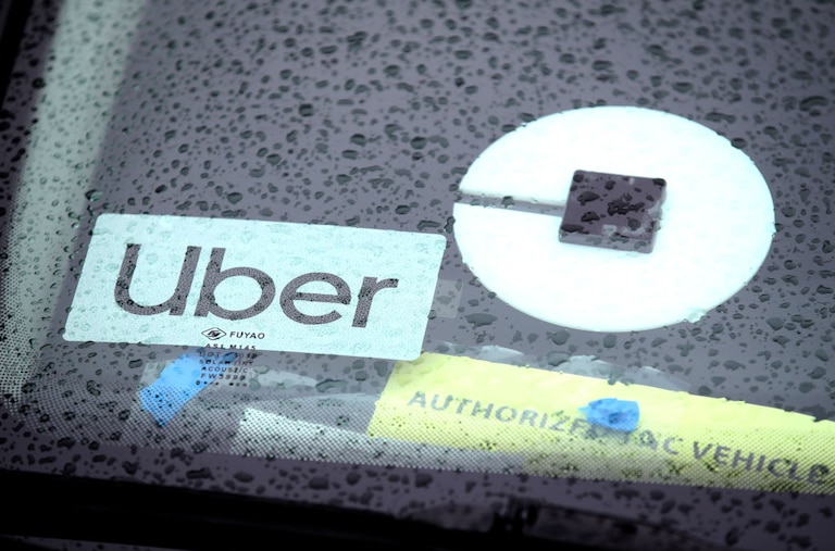 SAN FRANCISCO, CALIFORNIA - MARCH 22: The Uber logo is displayed on a car on March 22, 2019 in San Francisco, California. Uber Technologies Inc. announced that it has selected the New York Stock Exchange for its much anticipated initial public offering that could be one of the top five IPOs in history. The listing could value the ride sharing company at over $120 billion.