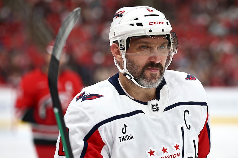 Washington Capitals left wing Alex Ovechkin looks on during the first period of the game against the Carolina Hurricane on Oct. 2.