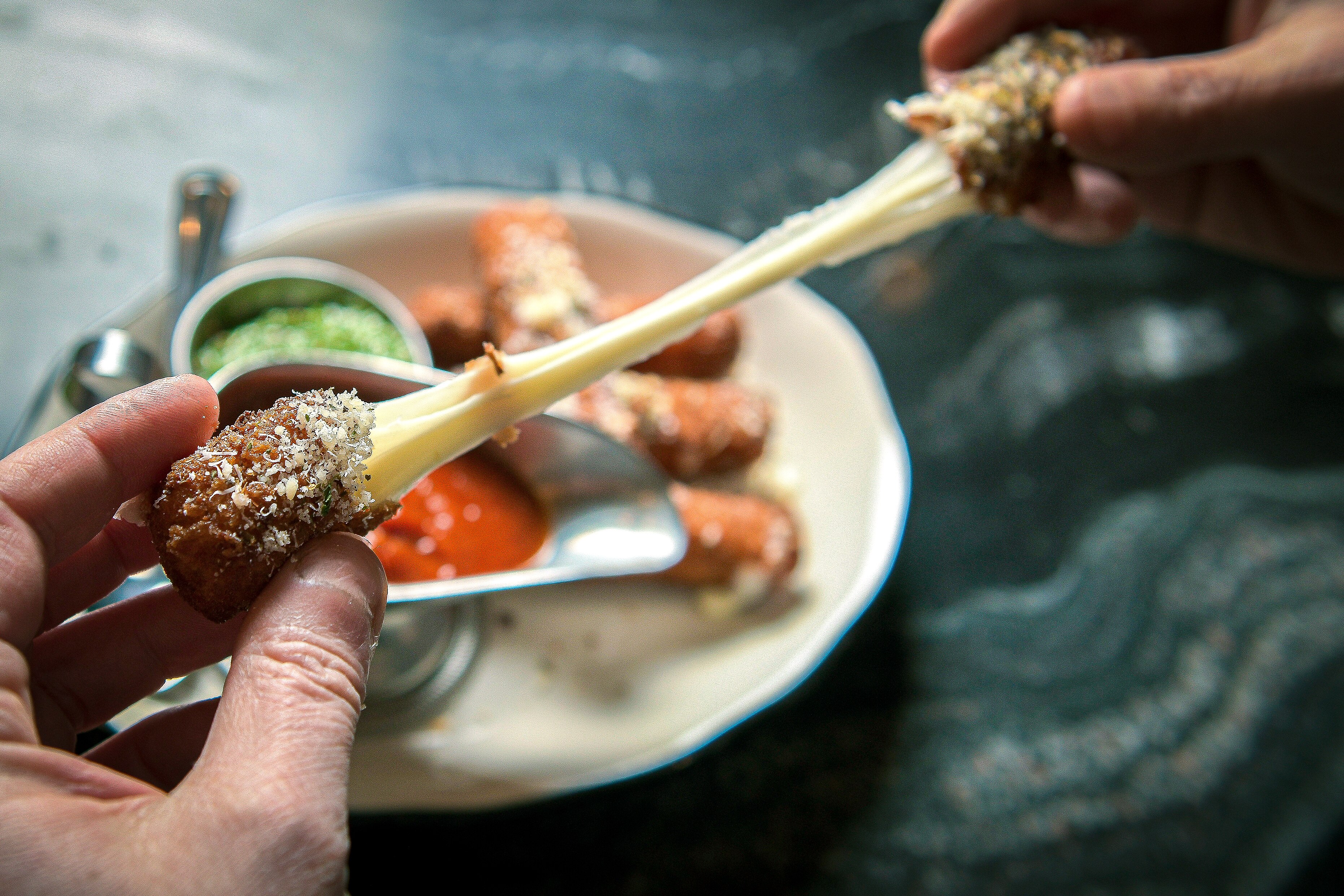 Caruso’s Grocery in North Bethesda has a new secret menu item: mozzarella sticks.