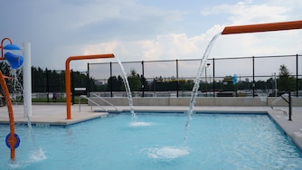 The Coldstream Aquatic Center boasts two new public pools in Baltimore, Md. on June 25, 2025.
