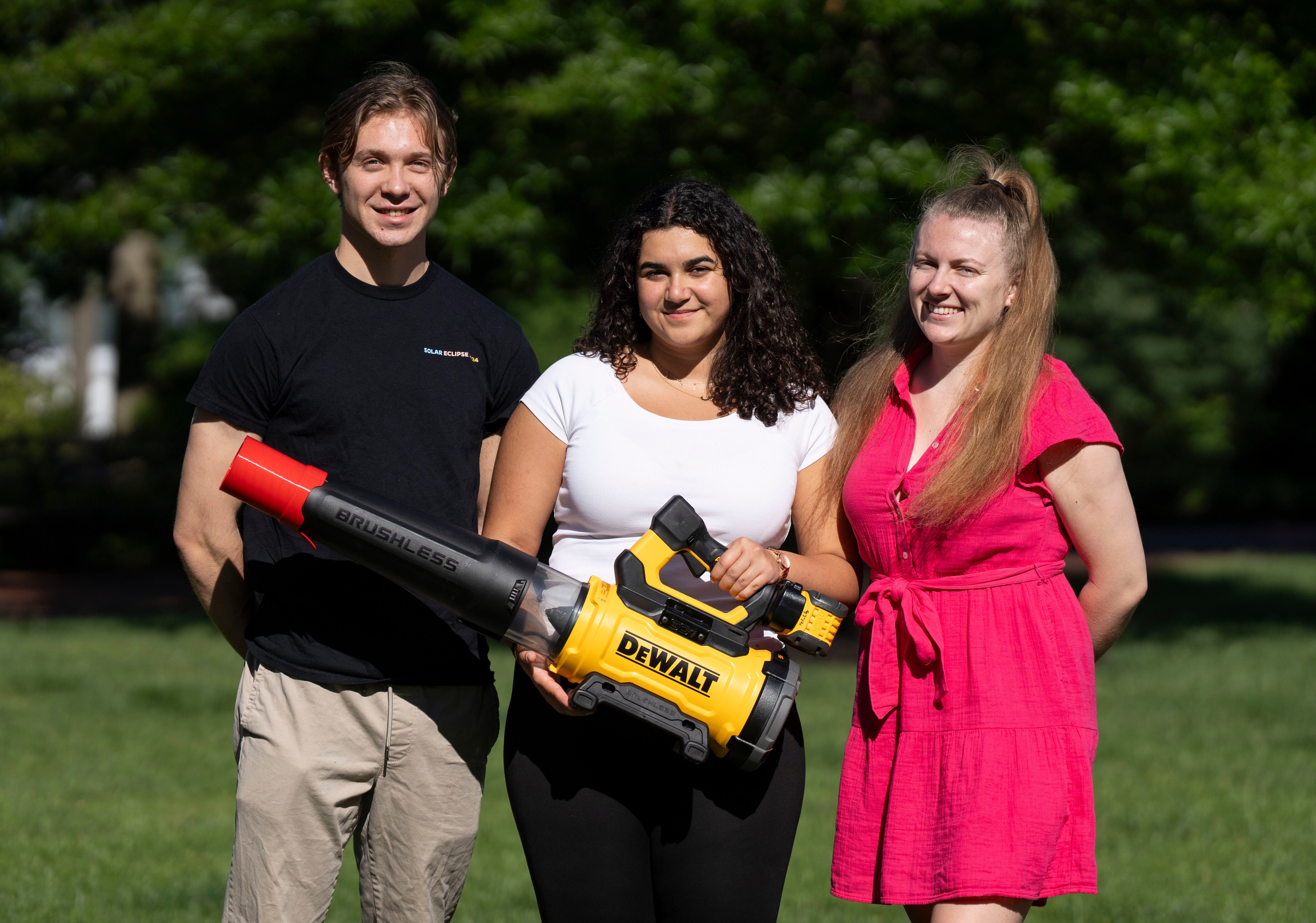 Stanley Black & Decker wants to manufacture an attachment for leaf blowers that makes them quieter. The devices were designed by Johns Hopkins University students.