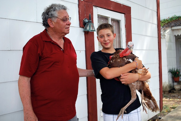 Alan Goldberg with his grandson Gavin Schmuckler circa 2011.