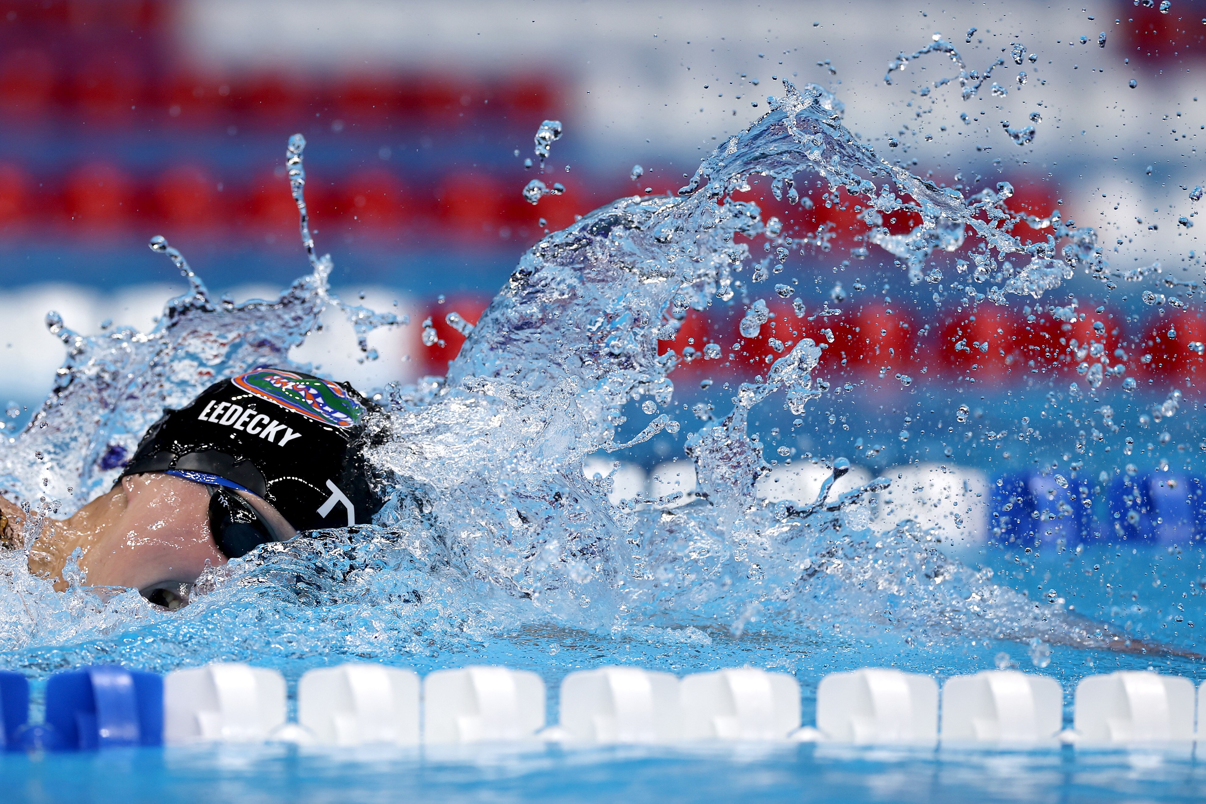 Katie Ledecky of Bethesda wins the 800-meter freestyle at the Olympic trials in Indianapolis.