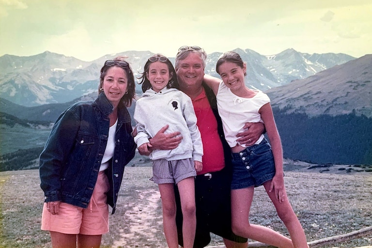Jeff Wright with his family on a vacation to the Grand Canyon, circa 2000. From left, Jeff's wife Denise, his daughter Katharine, Jeff and his daughter Alix.