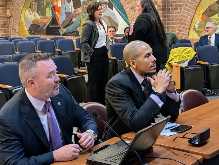 Louis Duncan, right, is under contract as the executive manager of the Anne Arundel County auditor's office. Andrew Powell is the office's chief of investigation.