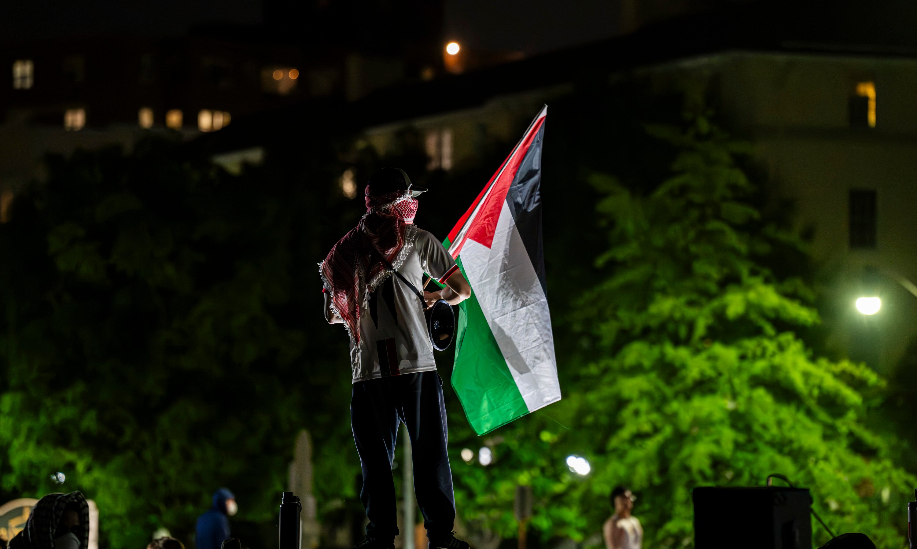 The proposal from the Hopkins Justice Collective Palestine Solidarity Encampment calls on Hopkins to divest from specific companies, including Lockheed Martin and General Dynamics.