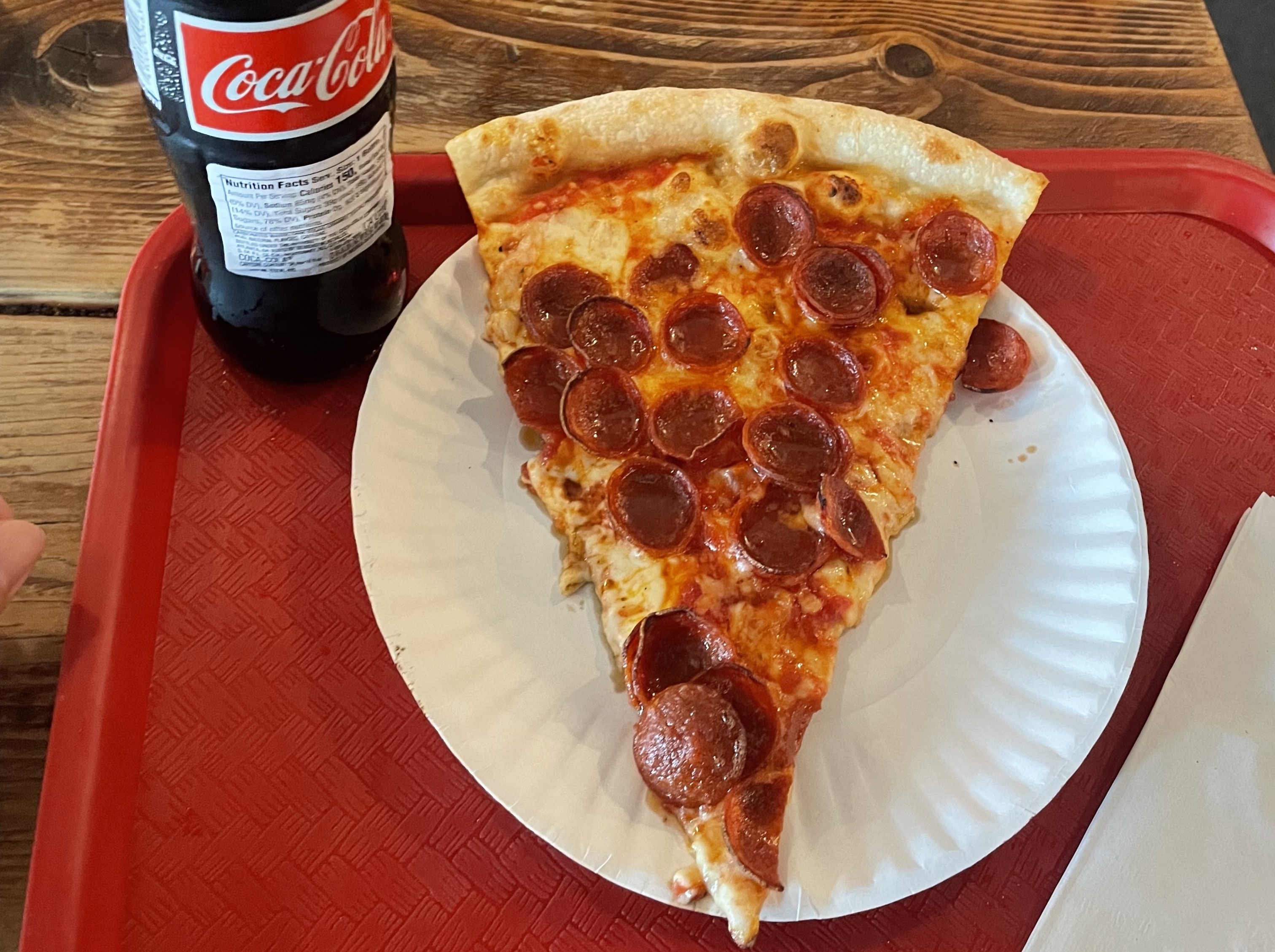 A pepperoni pizza slice from Paulie Gee's in Hampden.