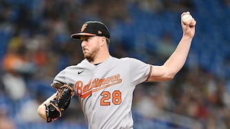 Orioles left-hander Trevor Rogers delivers a pitch in the first inning against the Tampa Bay Rays on May 18.