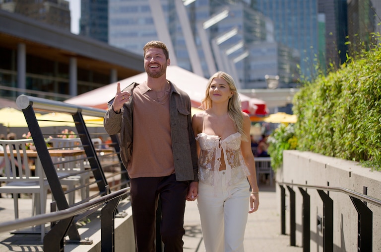 Andrew Wheeler, left, and Libby Vodicka in episode 103 of "Age of Attraction."