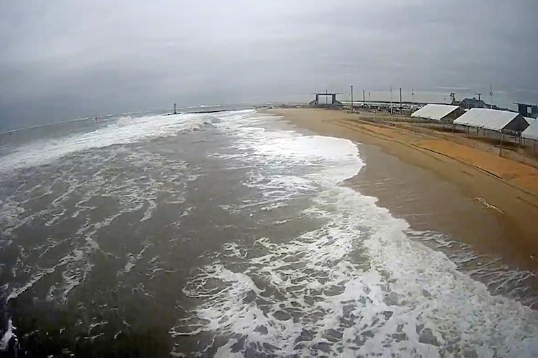 Setup for the Oceans Calling festival in Ocean City was disrupted due to weather conditions.
